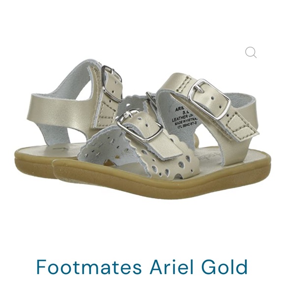 FootMates Other - Footmates Ariel Soft Gold Leather Sandals